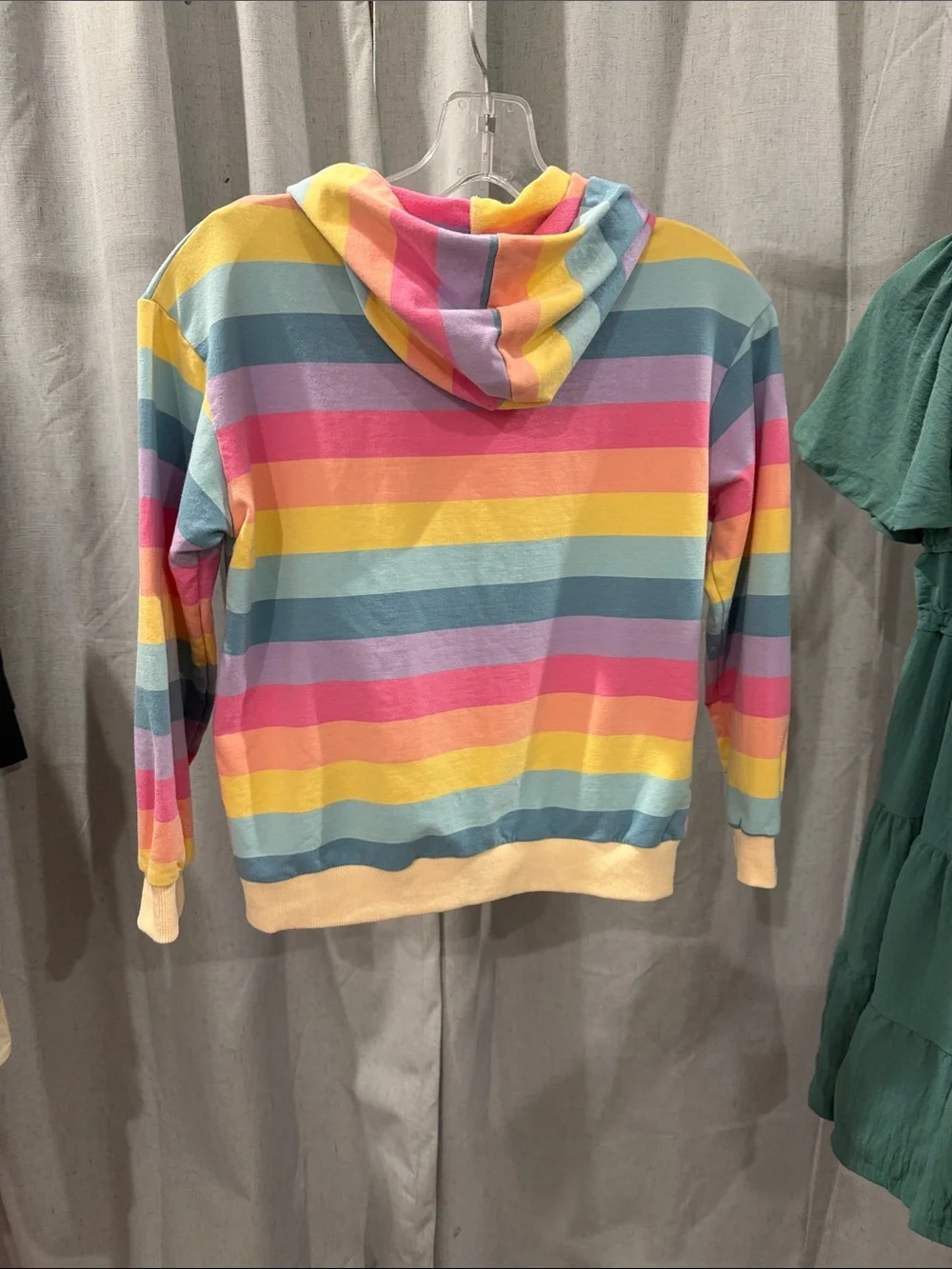 Rainbow Striped Unicorn Hoodie